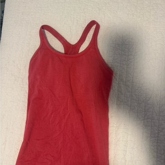 lululemon athletica Tops - Lulu lemon Red Ribbed Tank Top